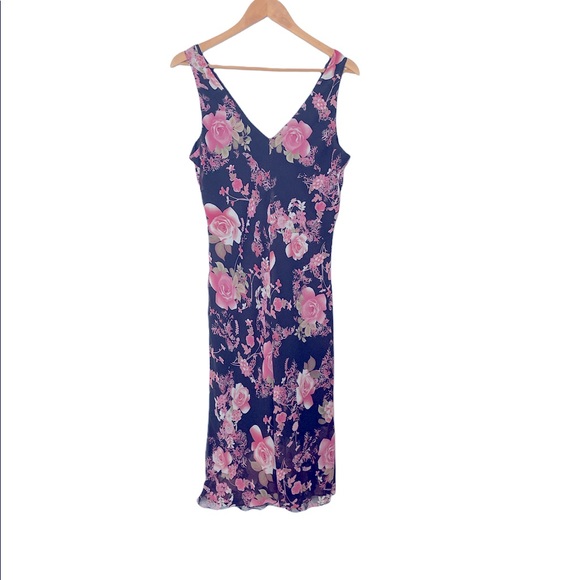 🌺 Romantic floral sleeveless dress size 13 - Picture 5 of 9